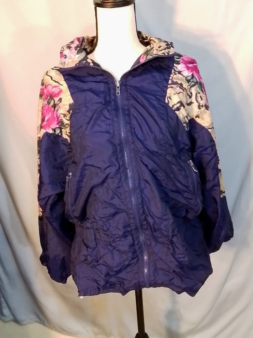 Super Sports navy and floral jacket